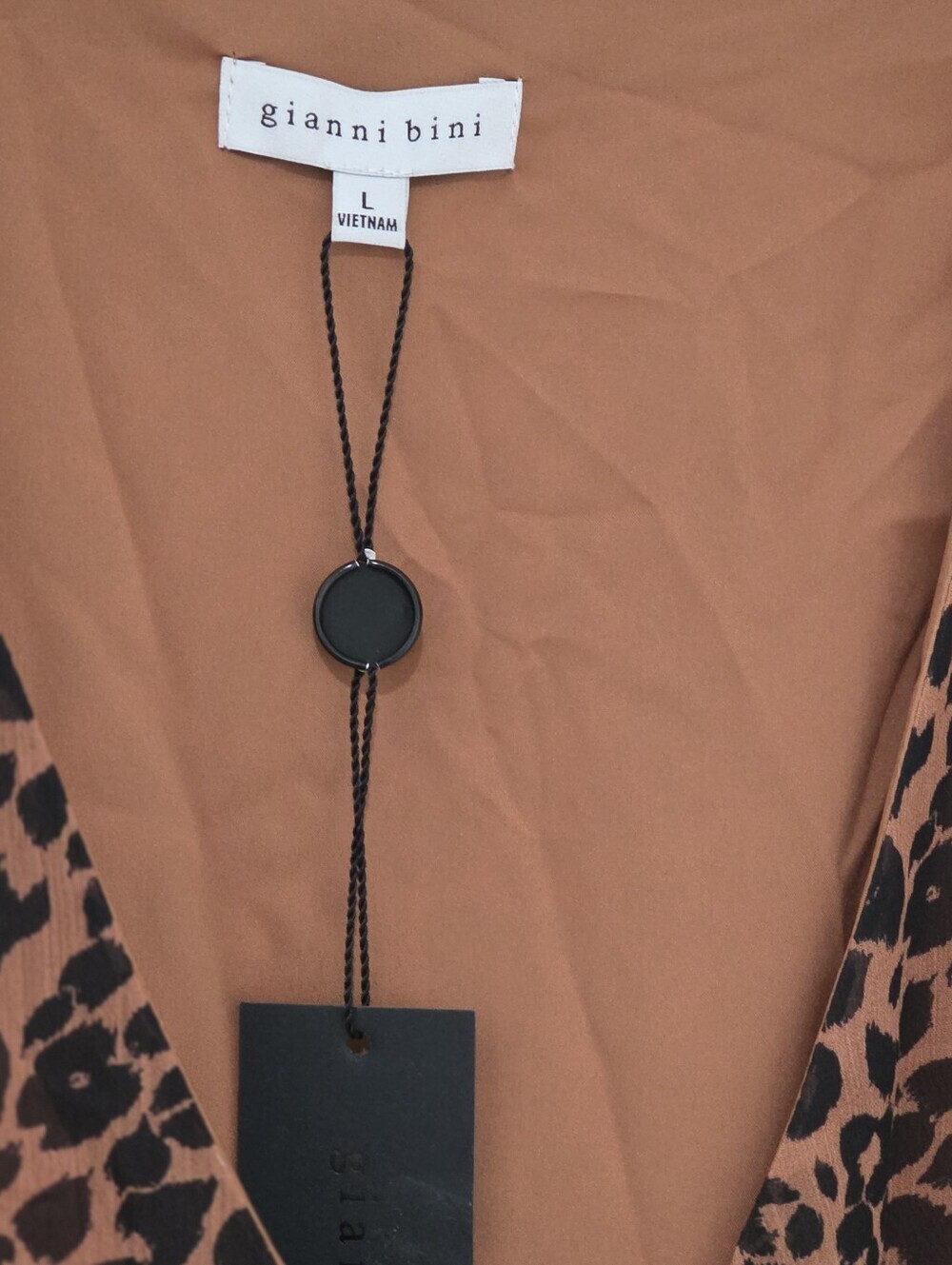 Gianni Bini Avery Leopard Long Sleeve Wrap Dress - Picture 5 of 7